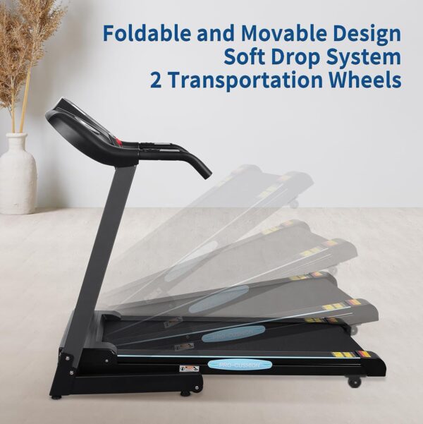 Treadmills for Home, Folding Treadmill with 12% Auto Incline, 2.5 HP, 8.5 MPH Speed, 15 Preset Programs, Heart Rate Sensor, LCD Display, 220 lb Weight Capacity for Office Workout