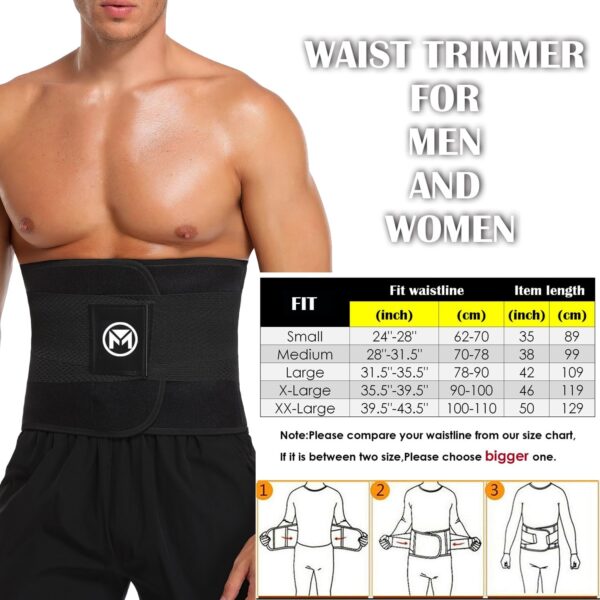 Moolida Waist Trainer Belt for Women or Men Waist Trimmer Workout Fitness Back Support Belts