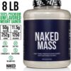 NAKED Mass - Natural Weight Gainer Protein Powder - 8 LB Bulk, NSF Certified, GMO Free, Gluten Free & Soy Free. No Artificial Ingredients - 1,250 Calories per Serving
