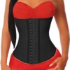 YIANNA Women's Underbust Latex Sport Girdle Waist Trainer Corsets Hourglass Body Shaper