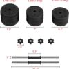 Yaheetech Adjustable Dumbbells Weight Set Dumbbell Weights Exercise & Fitness Equipment w/ 4 Spinlock Collars for Women & Men Home Gym Strength Training