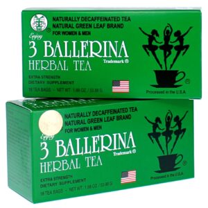 3 Ballerina Herbal Tea Drink Extra Strength Herbal, 18 Count (Pack of 2)