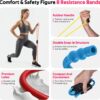 RENRANRING Figure 8 Fitness Resistance Bands with Handles - Exercise Tube Band Set of 3 for Arm and Shoulder Stretch, Rope 8 Word Elastic for Women and Men