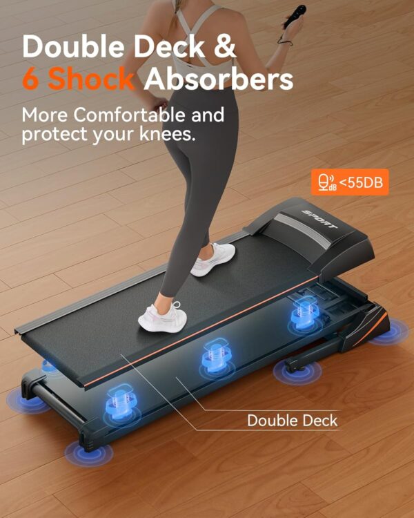 Treadmills for Home, Treadmill with 0-15% Auto Incline, 3HP Folding Treadmills for Running Walking with 300LBS Weight Capacity, Incline Treadmill Equipped with Bluetooth & Pulse Monitor