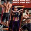 Resistance Bands Set - Pull Up Bands for Men Women, Exercise Bands Resistance with Door Anchor, Training Poster & Pouch for Body Stretching, Pull Up Assist