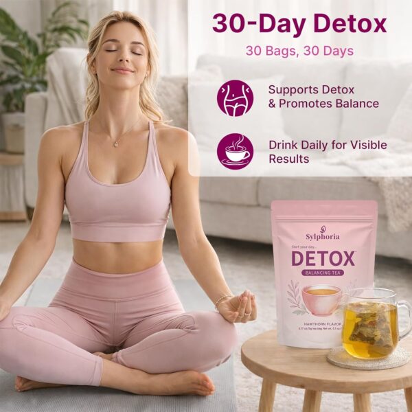 71i3m2rmuXL._SL1500_.jpg Sylphoria Detox Tea,Weight Loss Tea with Lotus Leaf and Ginseng to Support Goals for Detox Cleanse, Healthy Weight and Digestive Health for Women & Men,- Hawthorn Flavor(1Pack/30Bags)