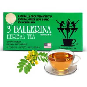 3 Ballerina Tea Dieters Drink, Extra Strength, 18-Count Tea Bags