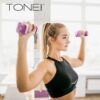 Tone Fitness Neoprene Dumbbell Weight Pairs with Anti-Roll Square Head | Multiple Options