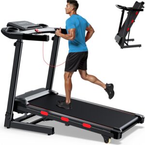 3.5 HP Auto Incline Treadmills for Home – Adjustable Height Handle Bars, 8.7 MPH, Wide Belt, 300+ lb Capacity