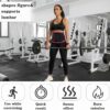 Waist Trainer for Women, Elastic Sweat Band Workout Waist Trimmer Belt, Heat Retention Slimming Stomach Wrap for Belly Fat, Easy to Clean (Red)