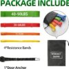 Resistance Bands for Working Out, 4-Level Pull Up Assist Bands Set with Door Anchor, Workout for Women and Men, Exercise Bands,Training, Plasticity, Physical Therapy at Home/Gym