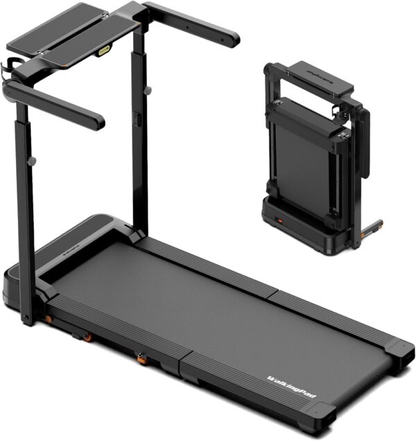 WALKINGPAD Folding Treadmills for Home, Smart Vertical Fold, LED Display with Adjustable Height Handles, No Assembly
