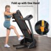 THERUN Incline Treadmill, Treadmills for Running and Walking, 300 lbs Weight Capacity Folding Treadmill with 0-15% Auto Incline, Wide Belt, 3.5 HP, App, Heart Rate