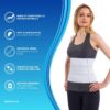 NYOrtho Abdominal Binder Lower Waist Support Belt - Compression Wrap for Men and Women MADE IN USA (45" - 60") 3 Panel - 9"