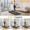 Walking Treadmill Pad with Handle Bar, Silent Fitness Equipment, Treadmill with 4-in-1 Modes, Easy Assembly, Portable Home Gym Equipment