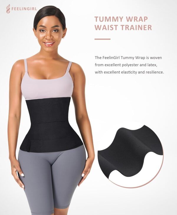 FeelinGirl Waist Trainer for Women Sauna Belt Tummy Wrap Plus Size