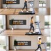 5% Incline Walking Pad Treadmill, 300LB Capacity Folding Treadmills for Home, Walking pad with Handle bar, 3.0 HP Quiet Brushless Motor & Dual Cushion System