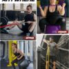 Resistance Bands Set - Pull Up Bands for Men Women, Exercise Bands Resistance with Door Anchor, Training Poster & Pouch for Body Stretching, Pull Up Assist