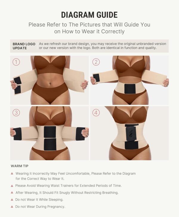 FeelinGirl Waist Trainer Belt Waist Cincher Trimmer Ab Belt Tummy Control Body Shaper with Triple Wrap Women and Men