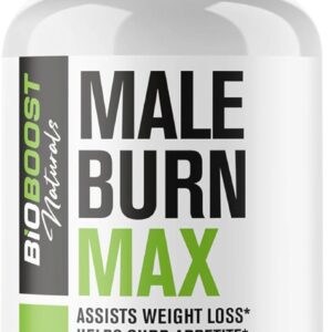 Male Burn MAX – Fat Burner FOR MEN – Weight Loss Pills, GLP-1 Support, Appetite Suppressant – 5 Powerful Ingredients to Help Burn Fat While Sustaining Muscle – 3rd Party Tested – 60 Capsules