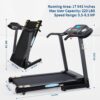 Treadmills for Home, Folding Treadmill with 12% Auto Incline, 2.5 HP, 8.5 MPH Speed, 15 Preset Programs, Heart Rate Sensor, LCD Display, 220 lb Weight Capacity for Office Workout