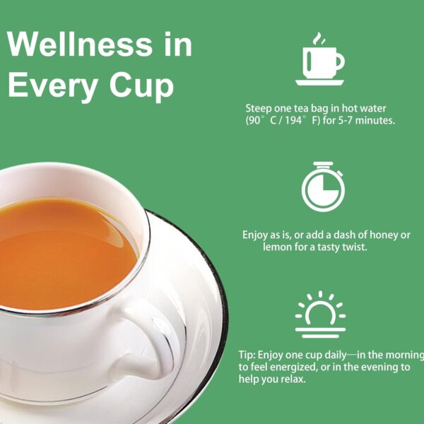 Detox Tea 28 Count, Natural Herbal Tea with Oolong & Green Tea Extract, Yerba Mate & Ginseng – Supports Balanced Diet & Metabolism Boost – Vegan, Gluten-Free, No Artificial Flavors