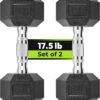 Hex Dumbbell Set, 2.5-65 lb Rubber Encased Exercise & Fitness Dumbbells, Weights Dumbbells Set of 2, Hand Weight for Strength Training