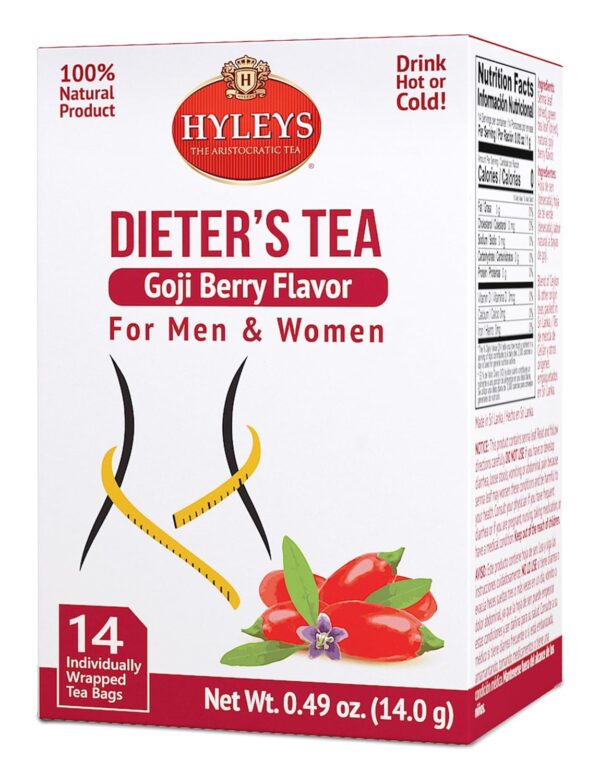 Hyleys Dieter's Tea with Goji Berry Flavor - 14 Tea Bags - Slimming Weight Loss Detox Cleanse Tea