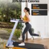 5% Incline Walking Pad Treadmill, 300LB Capacity Folding Treadmills for Home, Walking pad with Handle bar, 3.0 HP Quiet Brushless Motor & Dual Cushion System