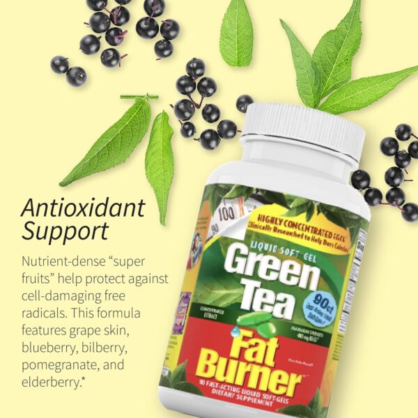 Applied Nutrition Green Tea Fat Burner - 90 Liquid Soft-Gels, Pack of 2 - Increases Calorie Burning & Supplies Powerful Antioxidants - 90 Total Servings