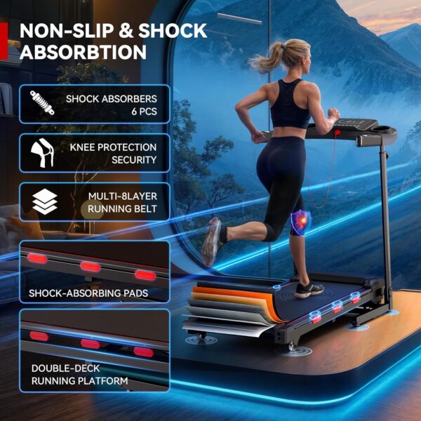 Treadmills for Home, Walking Pad Treadmill with Incline, Portable Treadmill with Handle, 350 lbs Weight Capacity,