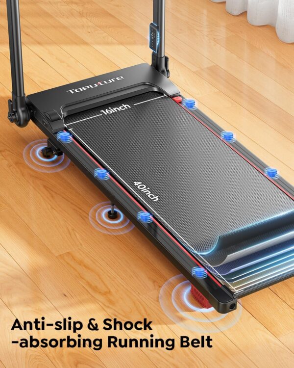 Walking Pad Treadmill with Incline 10%, Foldable Treadmill with Adjustable Handle Bar for Home, Portable Walking Pad with Desk Treadmills with App, Remote Control & LED Display