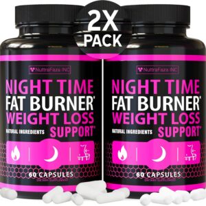 (2 Pack) Night Time Weight Loss Pills for Women – Advanced Weight Loss Supplement – Fat Burners for Women – Diet Pills that Work Fast – Belly Fat Burner – Appetite Suppressant – Made in USA