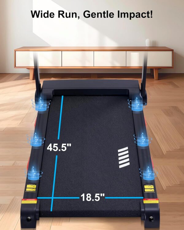 Auto Incline Treadmill, 20% Incline, 3.0HP, 10 MPH Running Machine, 18.5" Wide Belt, 350 lbs Capacity, Treadmill for Home with Bluetooth App