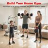 Adjustable Dumbbell Set, 10/20/30/45/70/90lbs, 5 in 1 Multi-Function Dumbbells Set Converts to Barbell & Kettlebell, Weight Set for Home Gym Workout, Suitable for Men/Women Strength Training