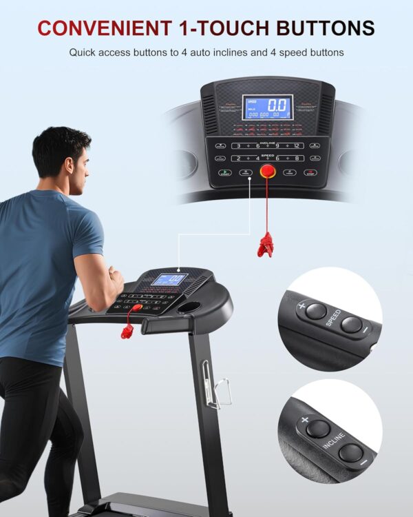 81JHWfKvmIL._AC_SL1500_.jpg Treadmill with 15-Level Auto Incline, 47"x18" Wide Running Belt, 10 MPH, 3.5 HP Brushless Incline Treadmill for Home, 350 LB Capacity, Shock Absorption, Bluetooth Speaker & App