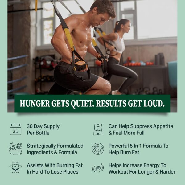 GLP-1 Weight Loss Support - Fat Burner for Men & Women - Supports Healthy Pathways Associated with GLP-1 Activity + Appetite Suppressant Supplement - 60 Capsules to Help Lose Weight