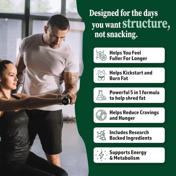GLP-1 Weight Loss Support - Fat Burner for Men & Women - Supports Healthy Pathways Associated with GLP-1 Activity + Appetite Suppressant Supplement - 60 Capsules to Help Lose Weight