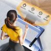 5% Incline Walking Pad Treadmill, 300LB Capacity Folding Treadmills for Home, Walking pad with Handle bar, 3.0 HP Quiet Brushless Motor & Dual Cushion System