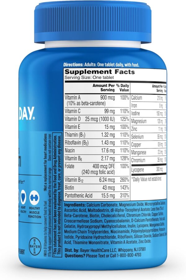 One A Day Multivitamin for Men - Daily Mens Multivitamins with Vitamin D, Zinc, Folic Acid, and B Vitamins, Physical Energy Support, 200 Count