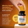 Sandhu's Vitamin D3 K2 Magnesium 5000 IU, 120mcg K2 Capsules 120 Count (Pack of 1) | with VIT B6, Zinc & Quercetin | D3K2 Supports Superior Absorption, Energy, Immune, Muscle Health for Men & Women