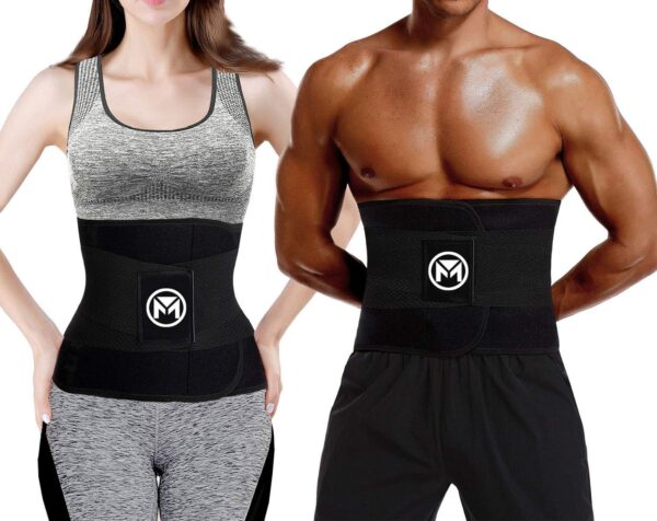 Moolida Waist Trainer Belt for Women or Men Waist Trimmer Workout Fitness Back Support Belts