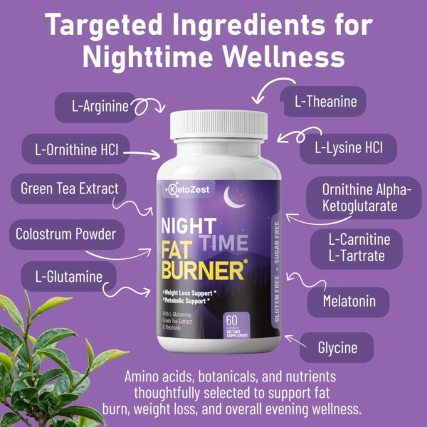 81pnKVAp2fL._AC_SL1500_.jpg Night Time Fat Burner for Weight Loss - Metabolism Booster Nighttime Belly Fat Burn & Natural Appetite Suppressant Supplement for Men Women - Relaxation Weight Control Support Pills