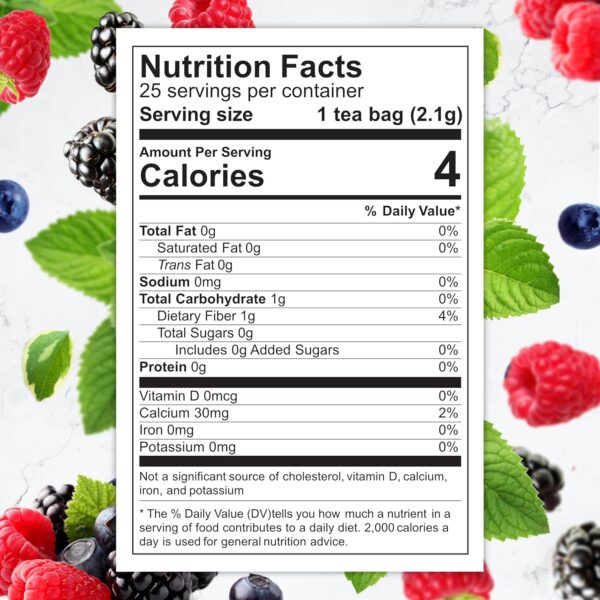 Total Tea Slimming Detox Tea for a Healthy Weight Support - Caffeine Free - Herbal Tea with Chamomile, Hibiscus, Ginger Root for Colon Cleanse - Natural Fruit Tea for Digestive Health