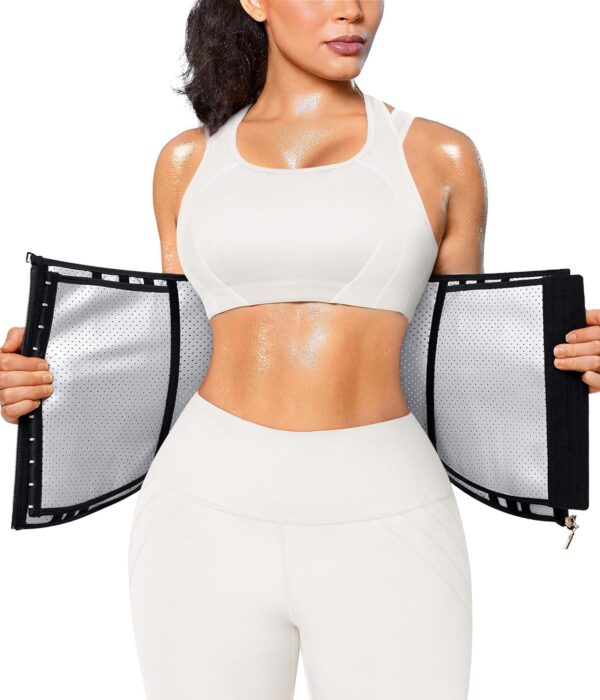 Junlan Sweat Waist Trainer for Women - Corset Sweat Band for Working Out