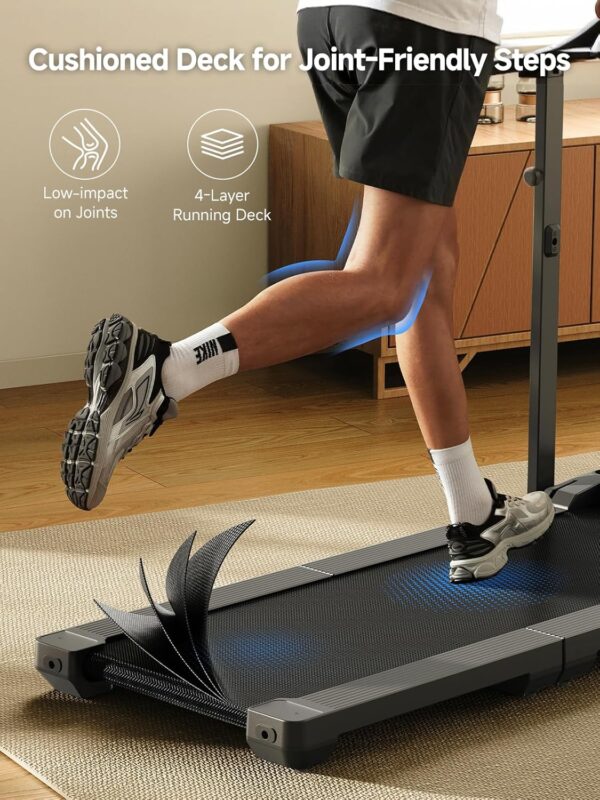 WALKINGPAD Folding Treadmills for Home, Smart Vertical Fold, LED Display with Adjustable Height Handles, No Assembly