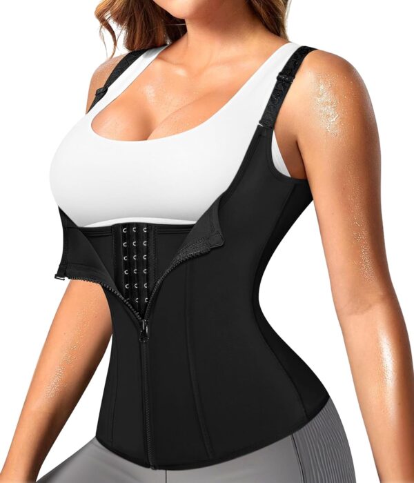 1775275254_71K69tA45L._AC_SL1500_.jpg Nebility Waist Trainer for Women Corset Shapewear with Zipper Women's Waist Cincher Tank Top with Adjustable Straps