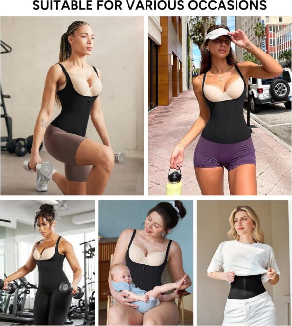 1775275260_8159flRxhL._AC_SL1500_.jpg Nebility Waist Trainer for Women Corset Shapewear with Zipper Women's Waist Cincher Tank Top with Adjustable Straps