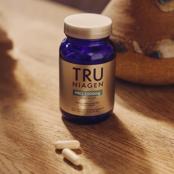 TRU NIAGEN PRO NAD Supplement for Brain Function, Anti Aging, Cell Regeneration | Patented Niagen | Supports Cellular Energy | Nicotinamide Riboside (NR) | 30-1000mg Servings (2x500mg, Take 2 Daily)