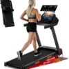 61619pcaDBL._AC_SL1500_.jpg LONTEK Treadmills for Home with 15% Incline & Led Screen, 7-Layer Shock-Absorbing Foldable Treadmill with Handle Bar Up to 400lbs Capacity, 3.0HP Quiet Walking Pad Treadmill 0.6-7.5MPH